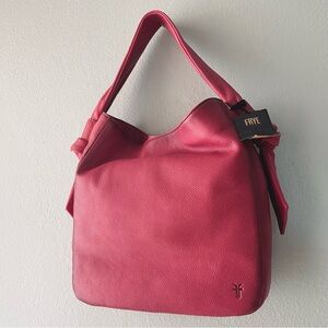 Frye | Cupid Red Leather Nora Knotted Hobo Bag